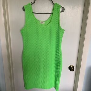 NWT Vibrant Green Sleeveless Dress- plus size 1X